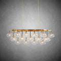 Cabrlet Clear Glass Linear Chandelier 72"
