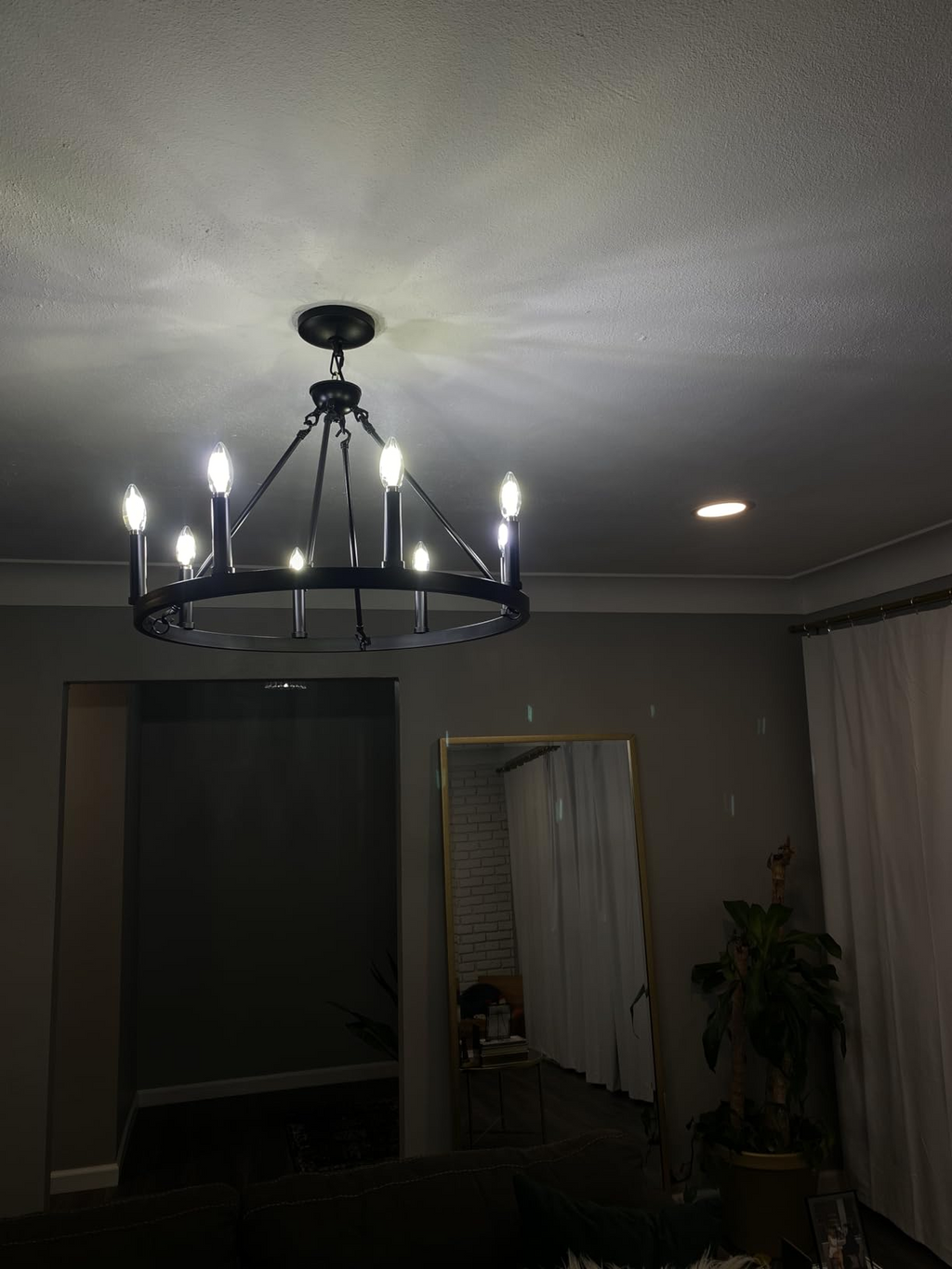Camina Vintage Candelabra Round Chandelier 73"