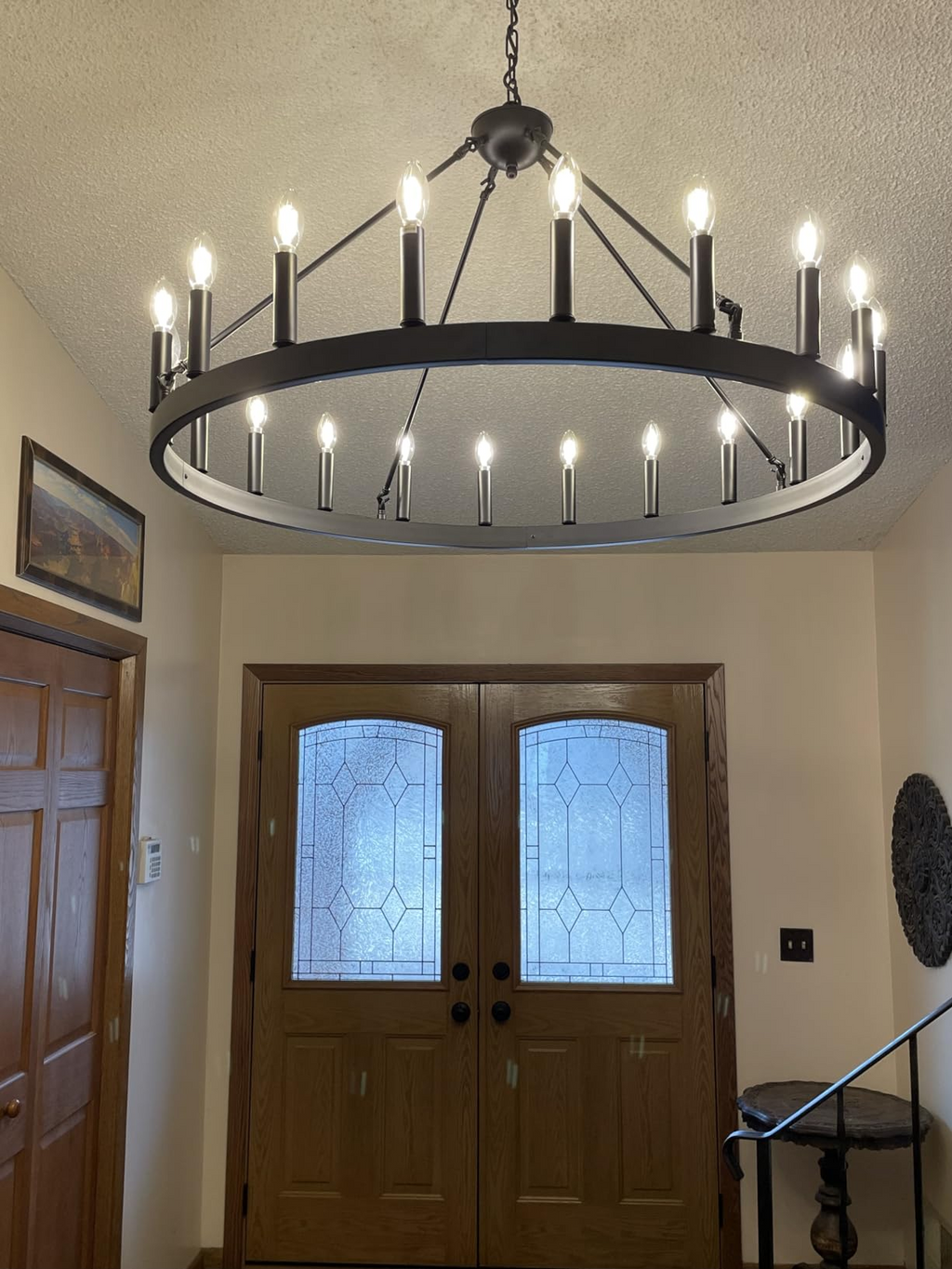 Camina Vintage Candelabra Round Chandelier 50"