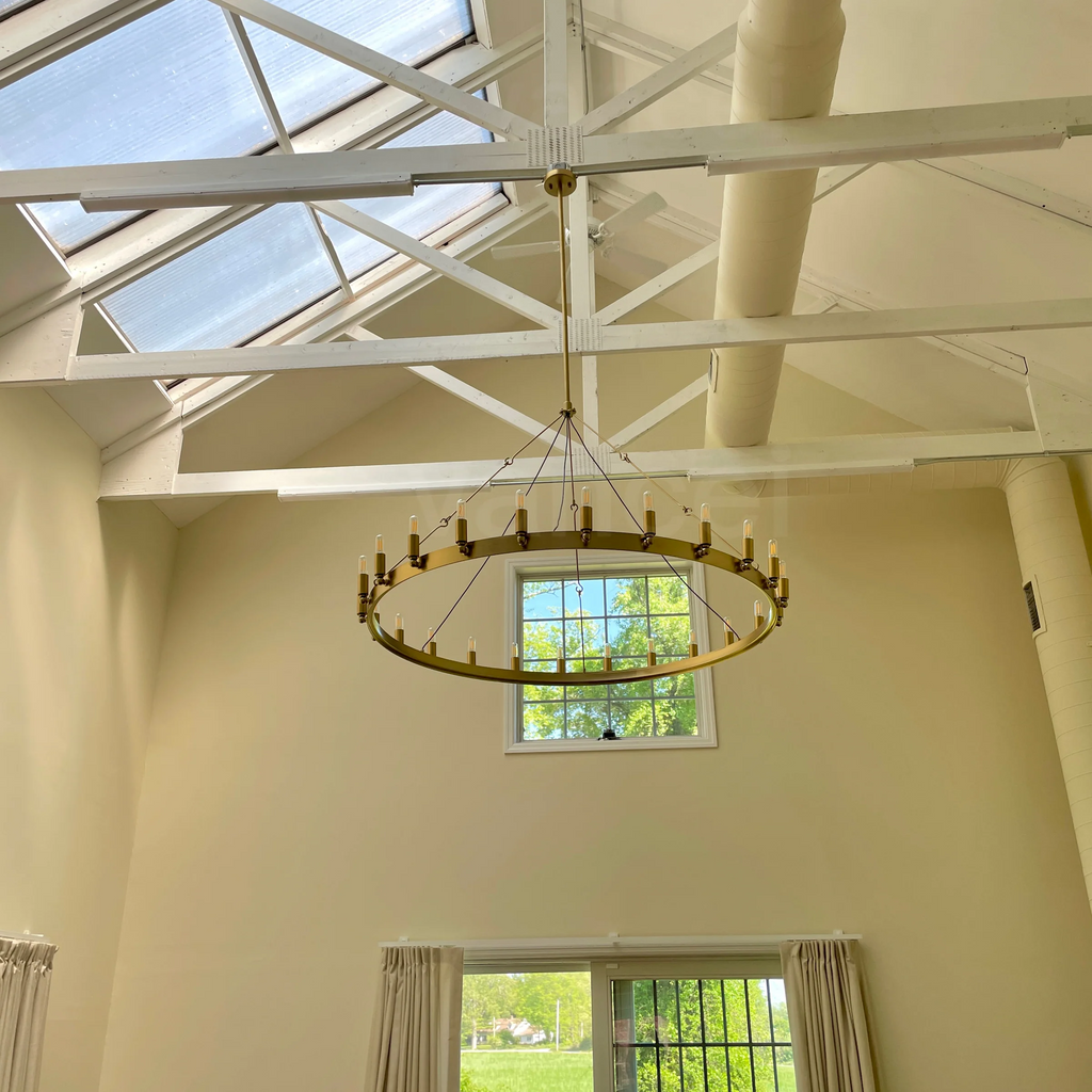 Camina Vintage Candelabra Round Chandelier 63"