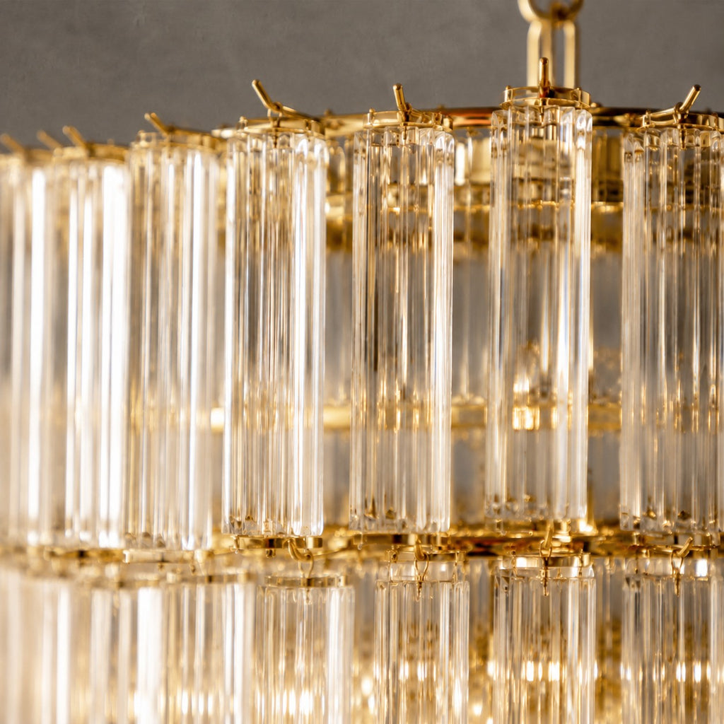 Cascade Tiered Chandelier Artisan Murano Style