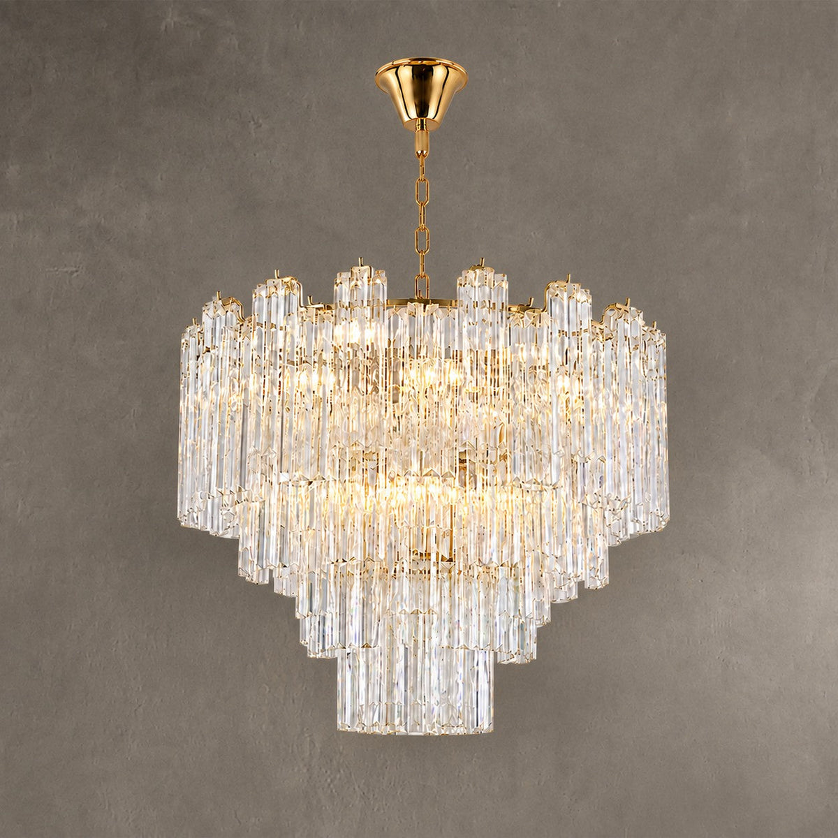 Cascade Tiered Chandelier Artisan Murano Style
