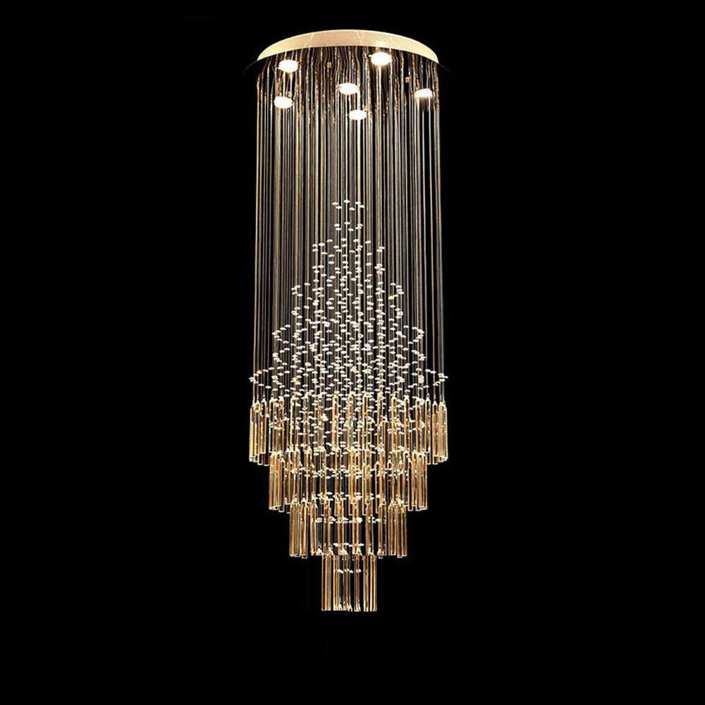 Floating Castle Round Rain Crystal Chandelier Ceiling Lights