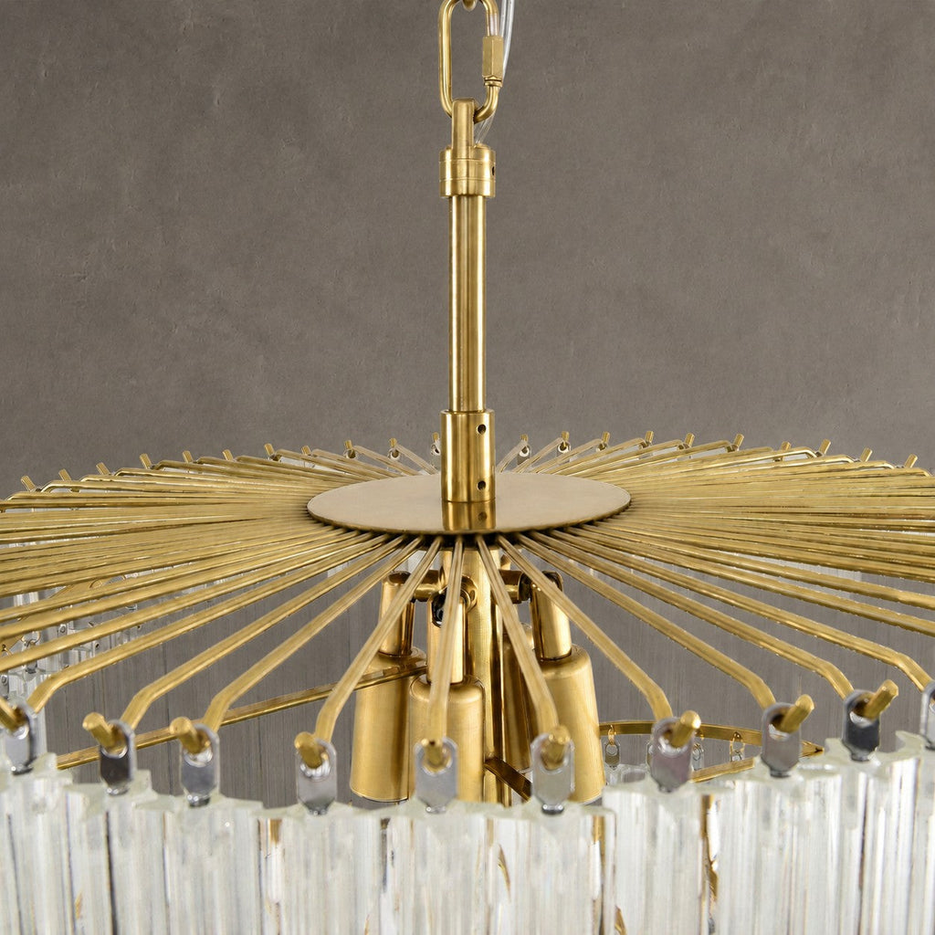 Chandelier  Cascada Spiral Clear Crystal Nickel