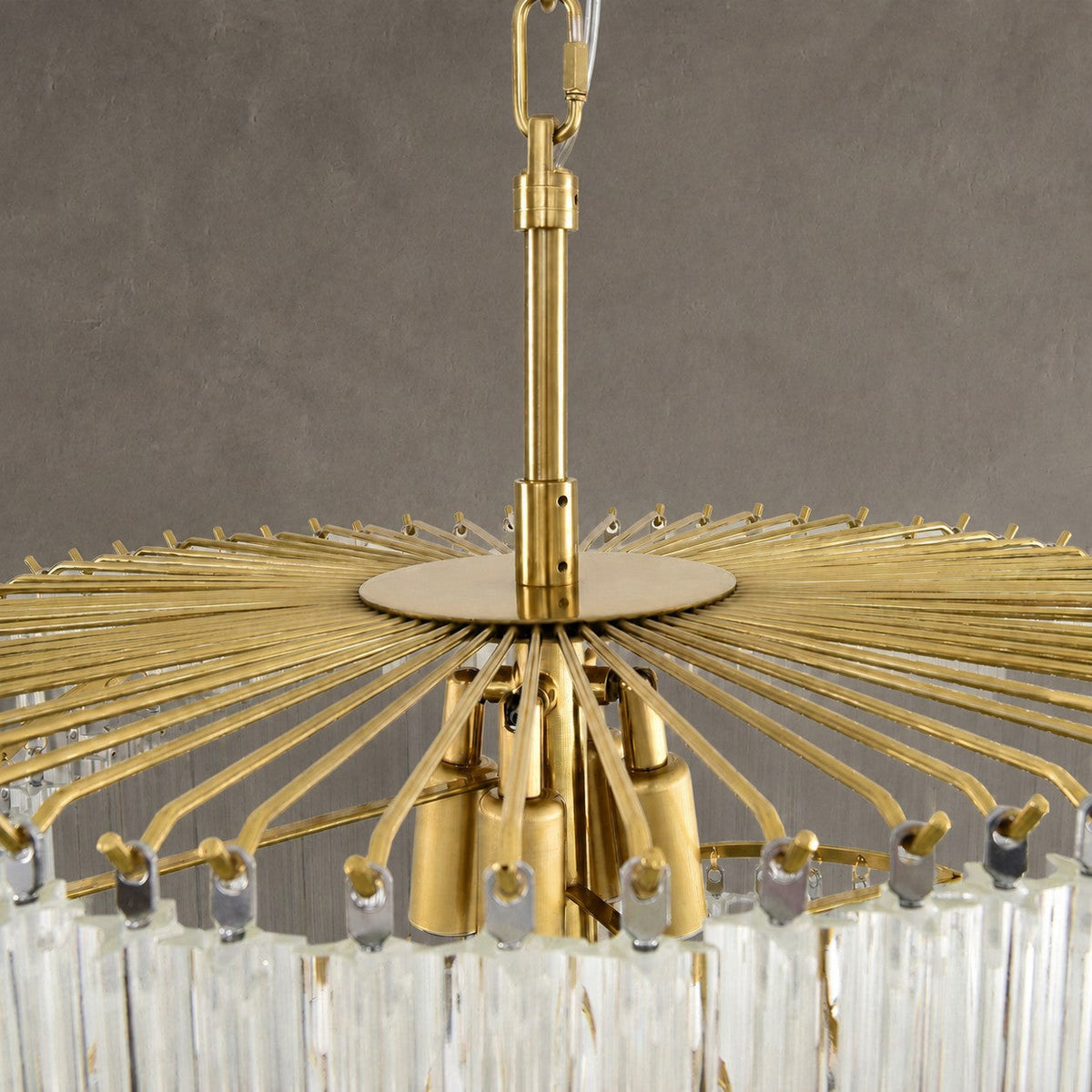 Chandelier  Cascada Spiral Clear Crystal Nickel