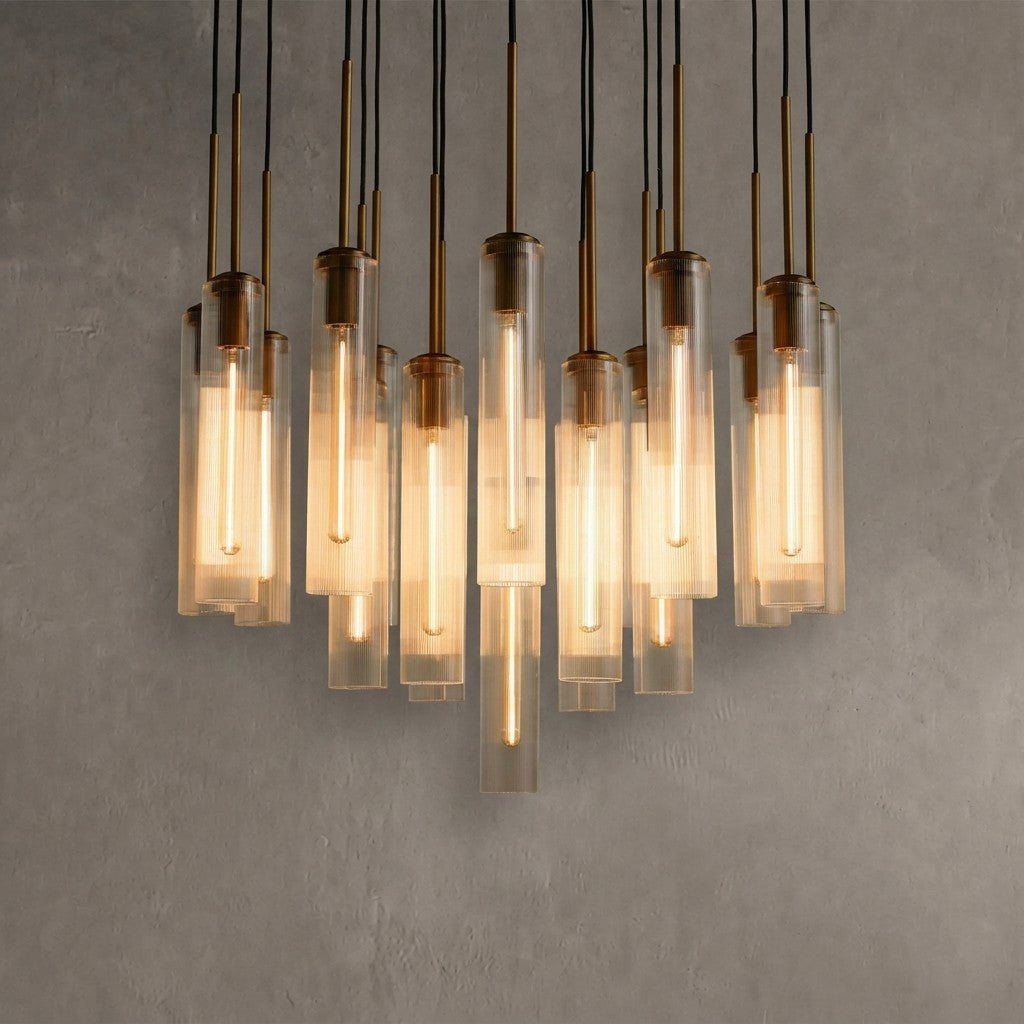 Colvane Fluted Glass Round Chandelier