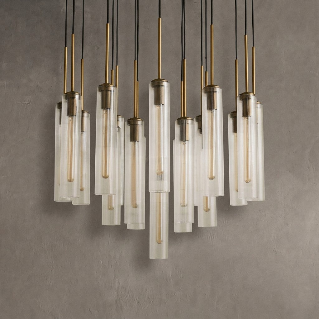 Colvane Fluted Glass Round Chandelier