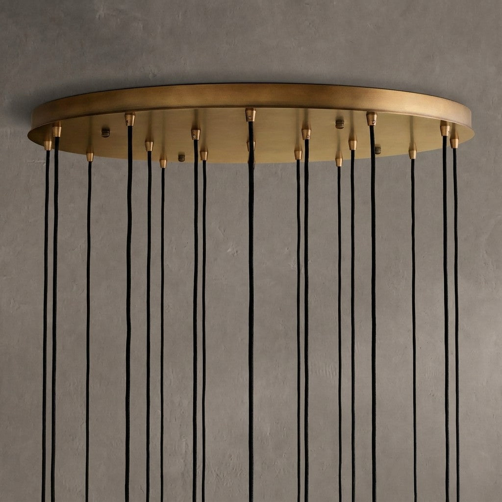 Colvane Fluted Glass Round Chandelier