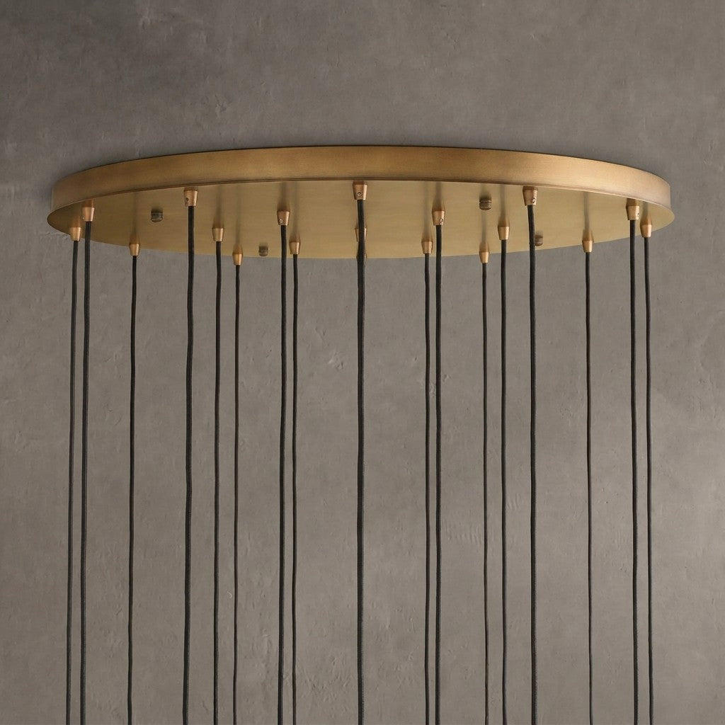 Colvane Hammered Glass Round Chandelier