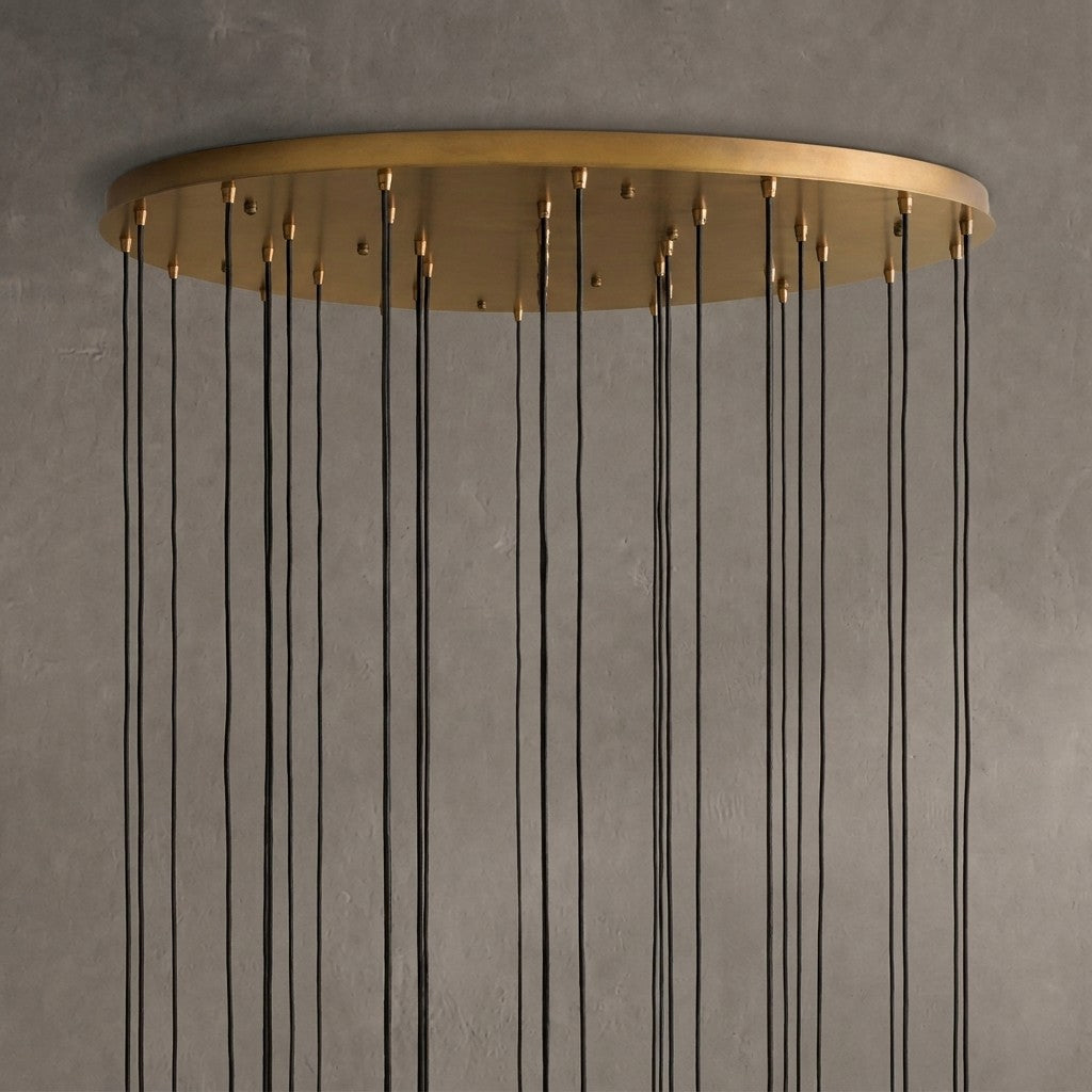 Colvane Hammered Glass Round Chandelier