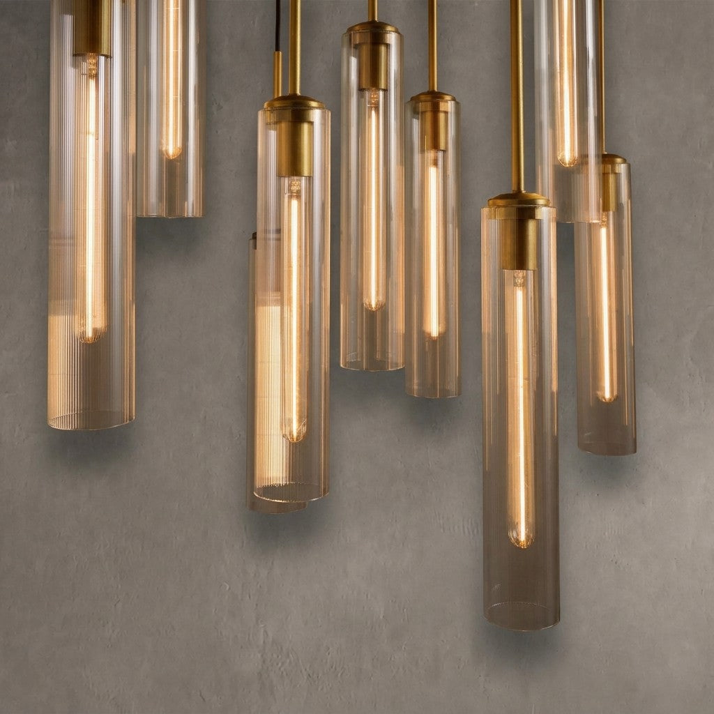 Colvane Linear Fluted Glass Chandelier