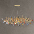 Colorful Raindrop Brass Branch Chandelier