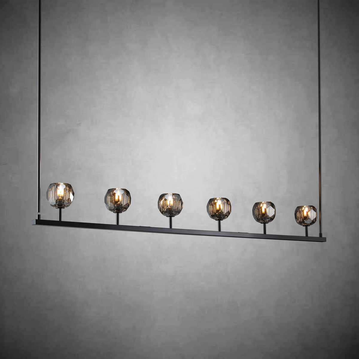 Bille De Crystal Ball Linear Chandelier 48” 60"