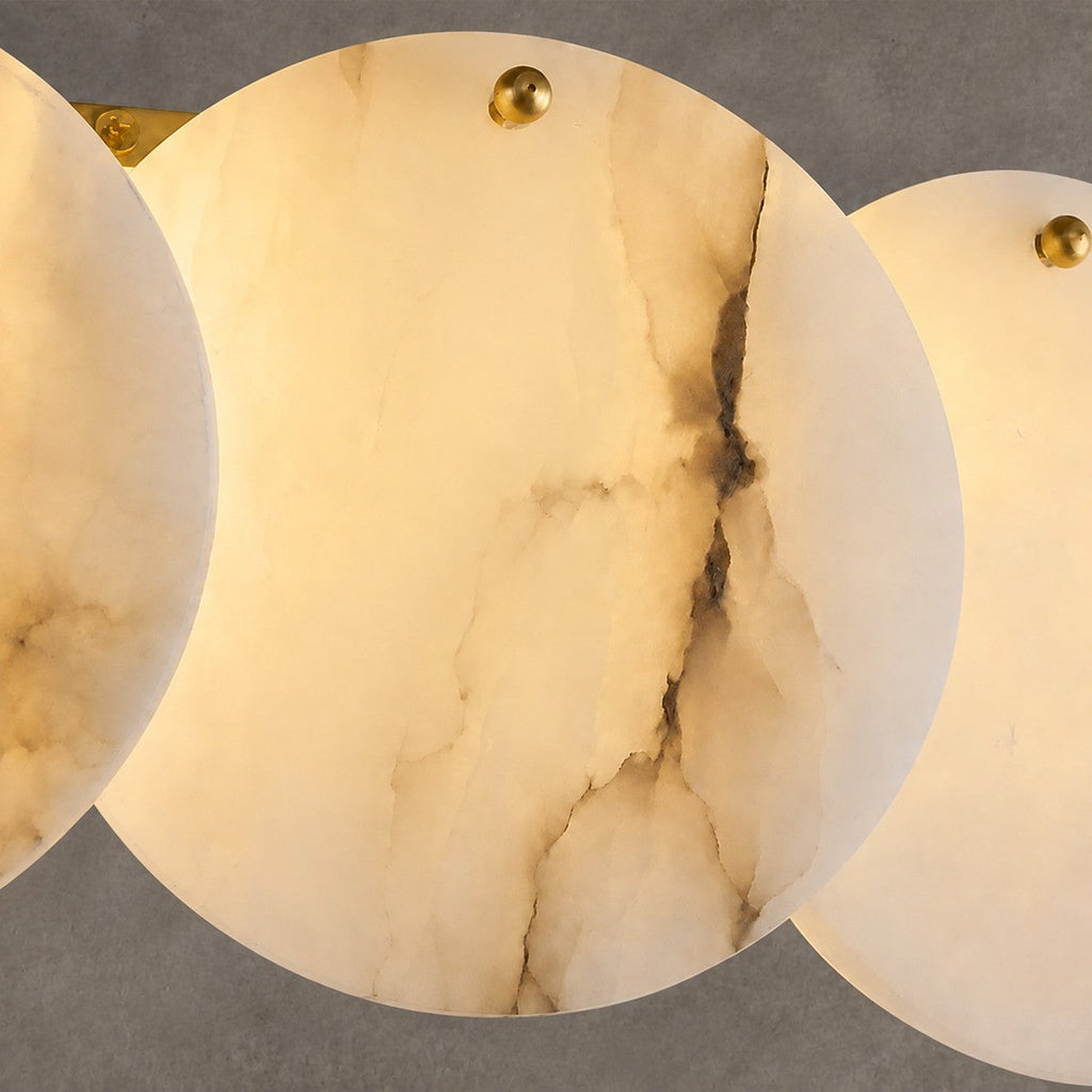 Chandelier Linear  French Art Deco Spanish Alabaster