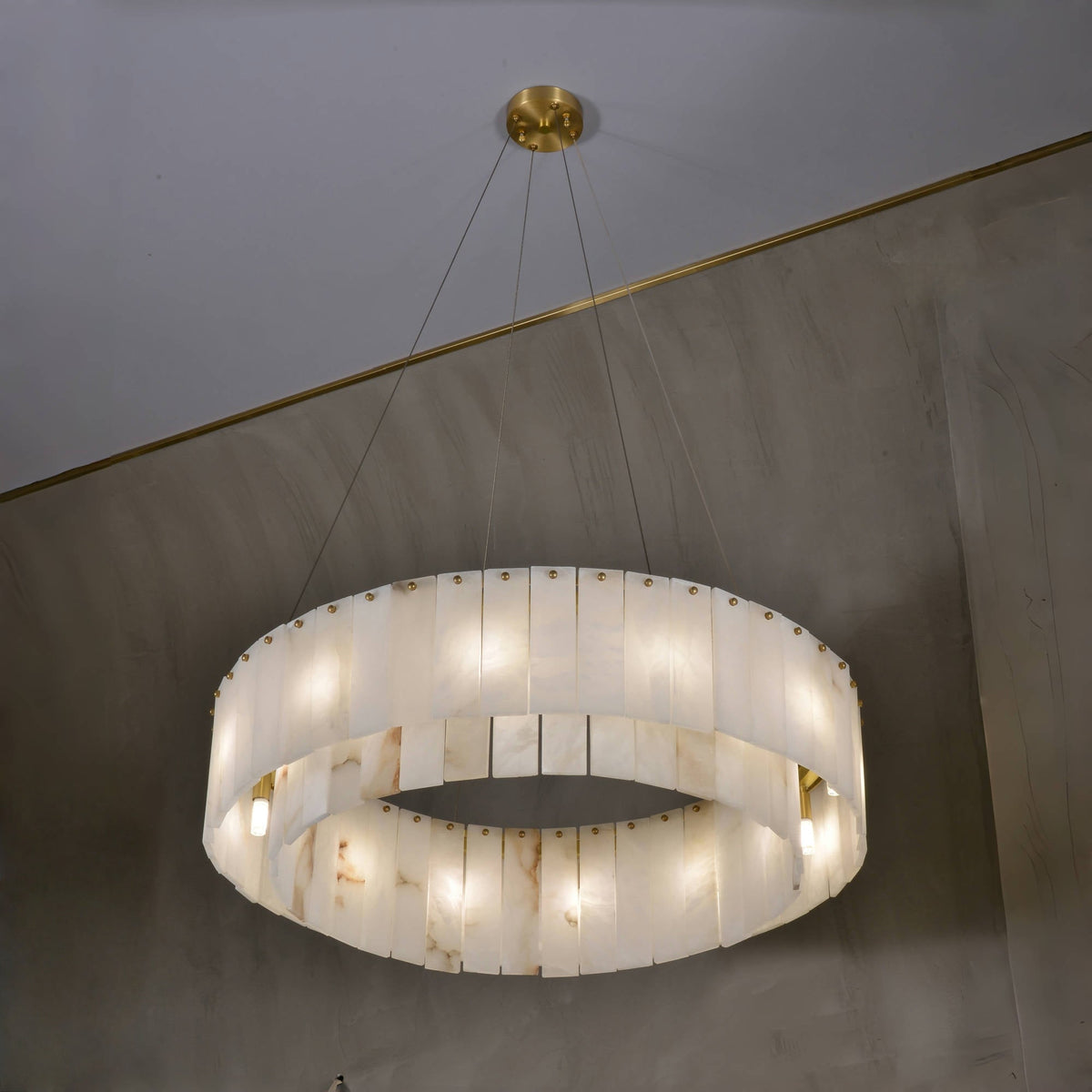 Alabaster Round Chandelier