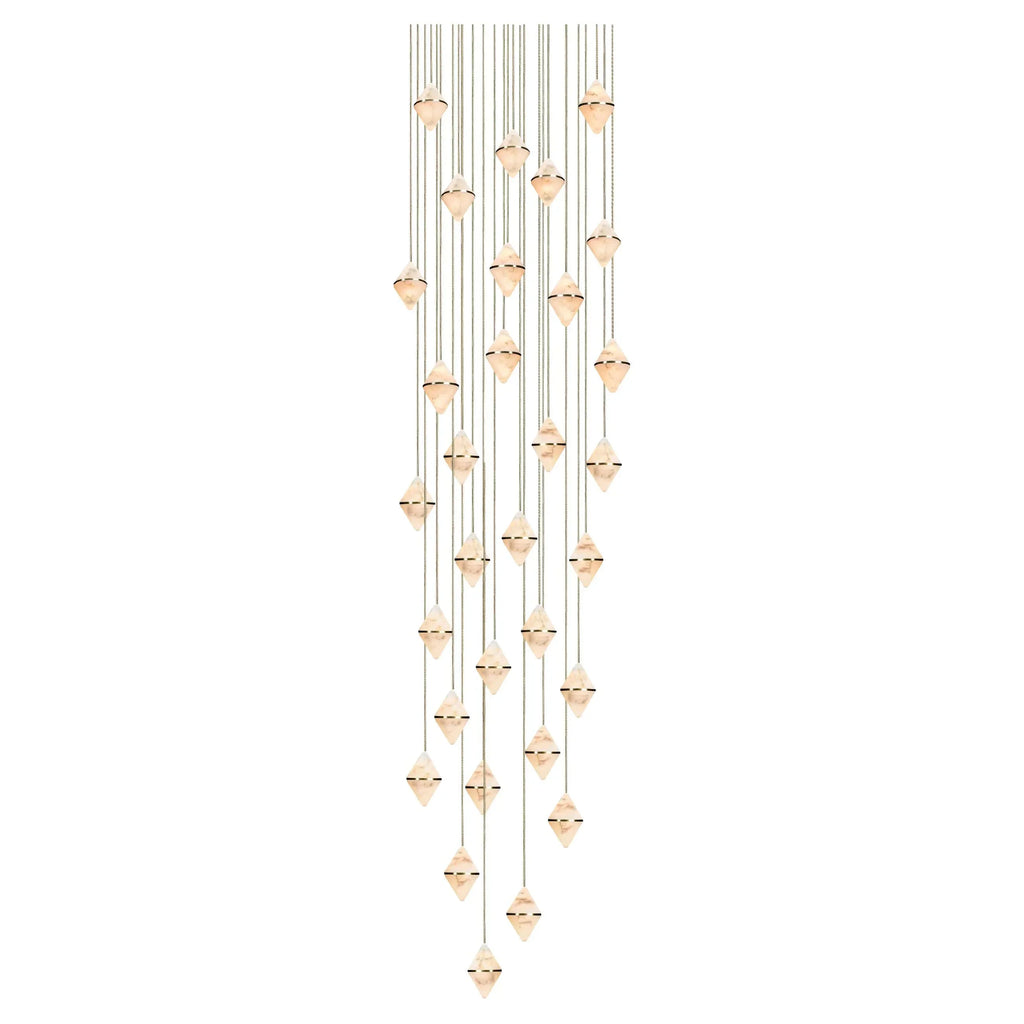 Gem Circular Cluster Alabaster Chandelier 30