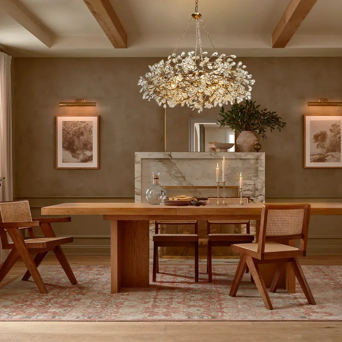 Roselle Crown Chandelier 39" 48" 60"