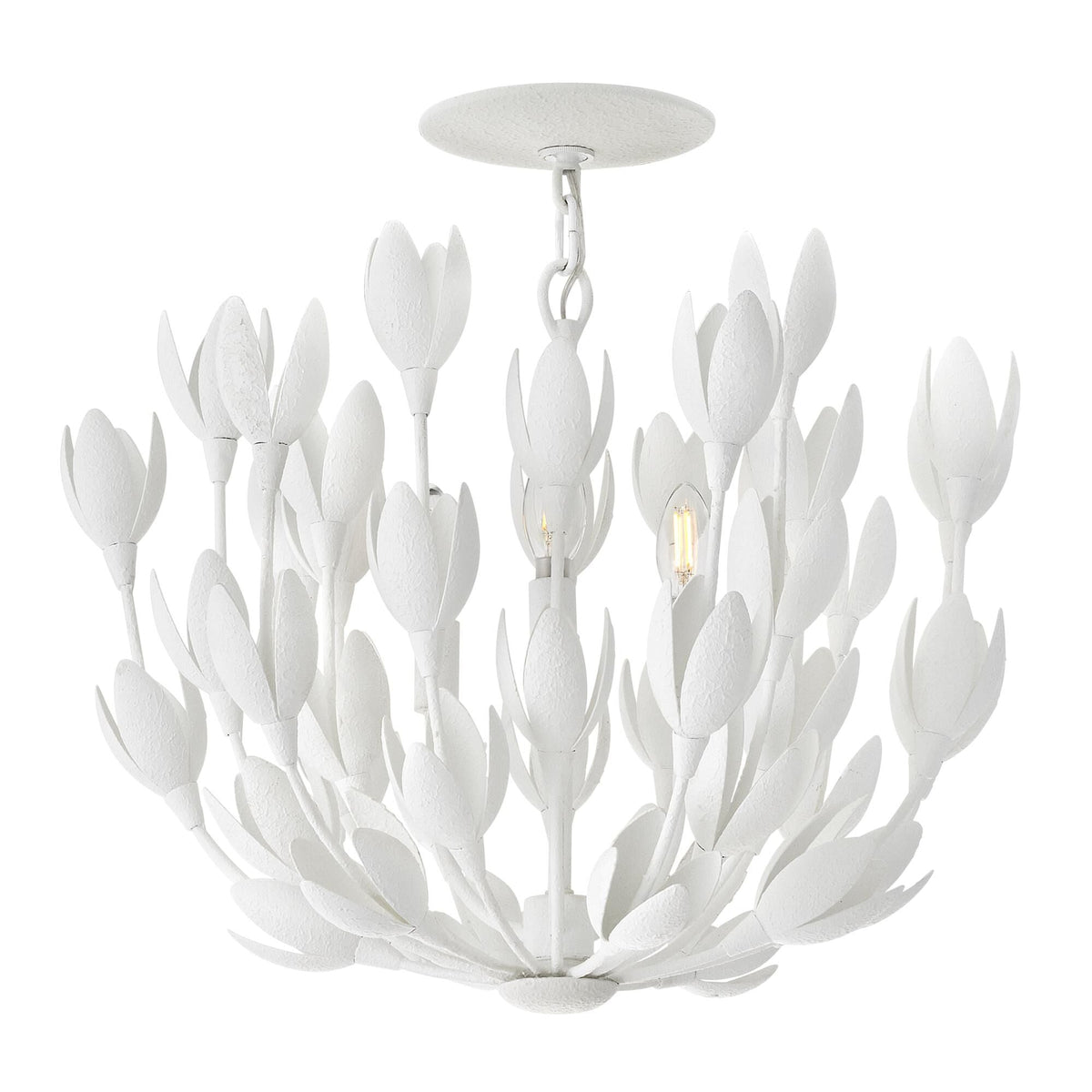 Flora 20 Inch 3-Light LED Chandelier - Delicate Floral Design