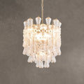 Florenzia Chandelier Ribbed Glass Cascade Gold