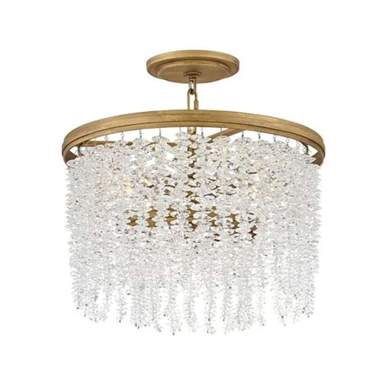 Calmoxve Vac Crystal 18" Round Chandelier