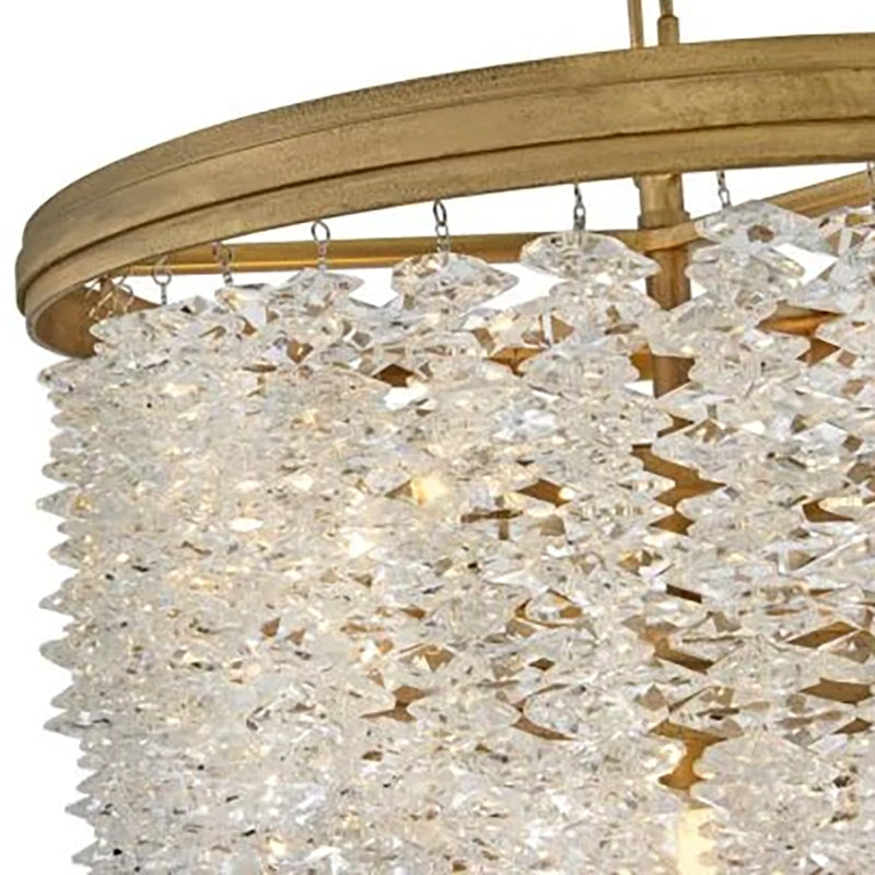 Calmoxve Vac Crystal 18" Round Chandelier