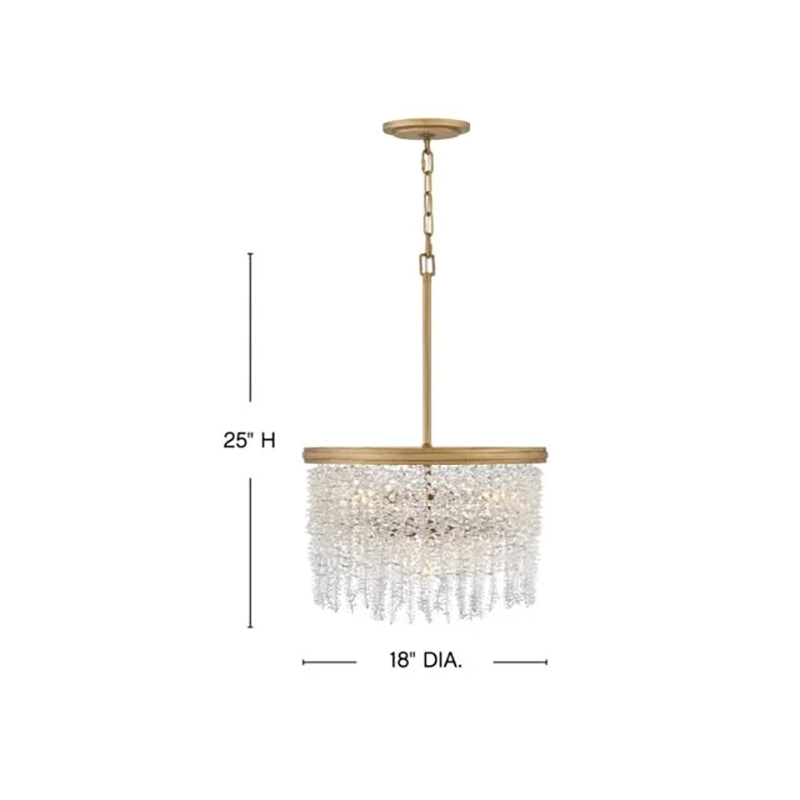 Calmoxve Vac Crystal 18" Round Chandelier
