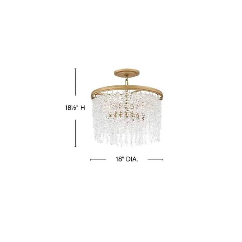 Calmoxve Vac Crystal 18" Round Chandelier