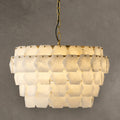 Pendant Light  Hexa Cloud Alabaster Hexagonal Brass