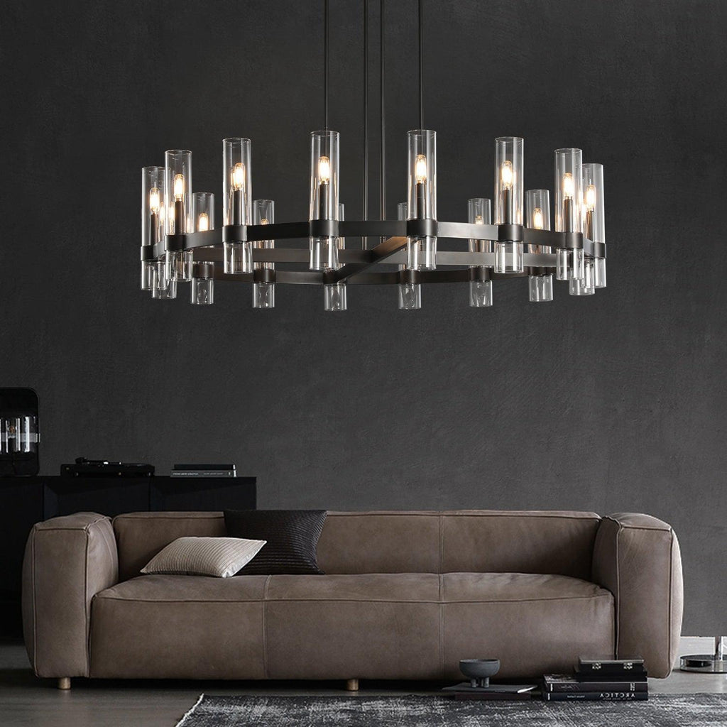 Lavelle Glass Round Chandelier 48"