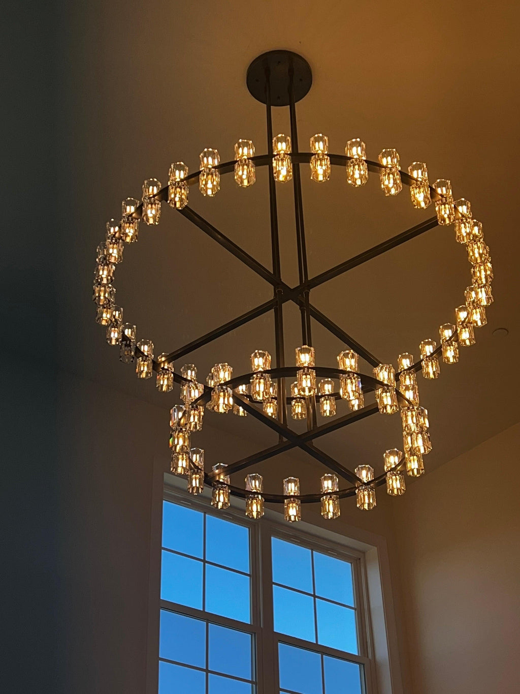 Arcachen Crystal 2-Tier Round Chandelier 60"