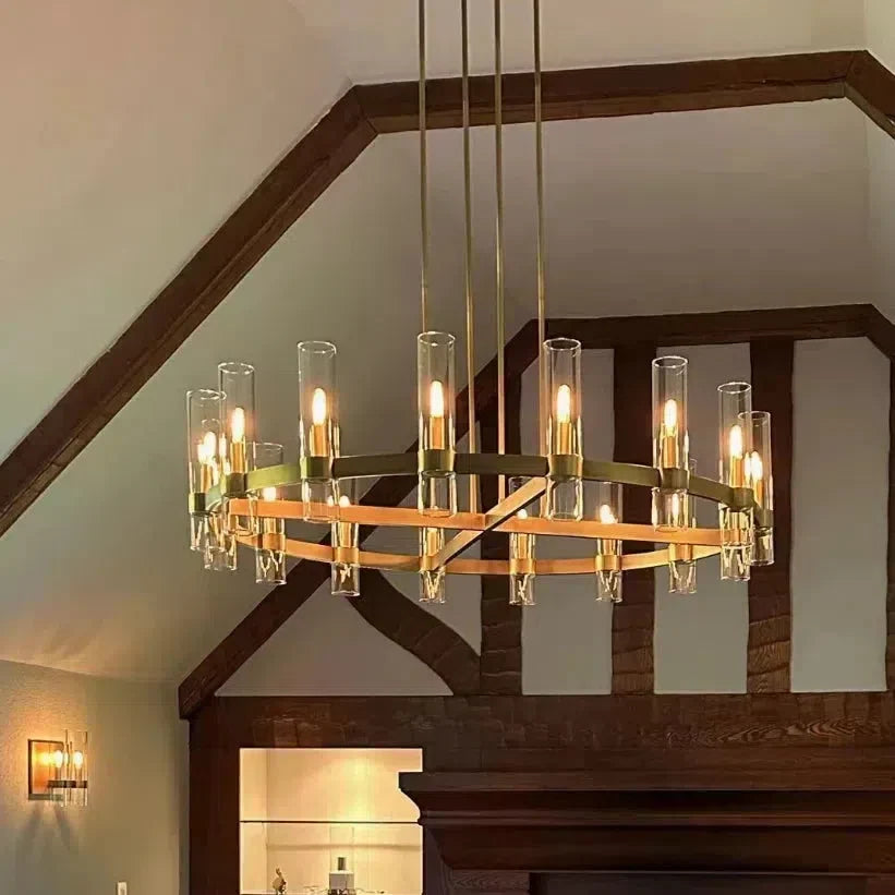 Lavelle Glass Round Chandelier 48"