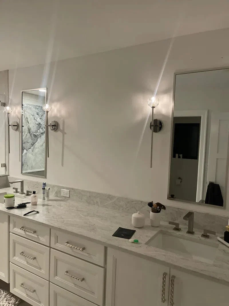 Bille De Crystal Ball Grand Double Wall Sconce