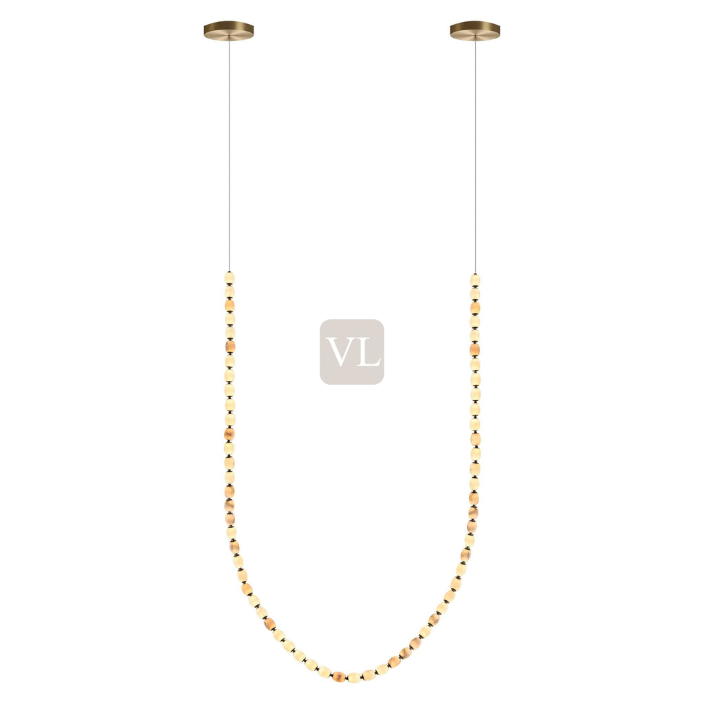 Alabaster Bead LED Pendant Light