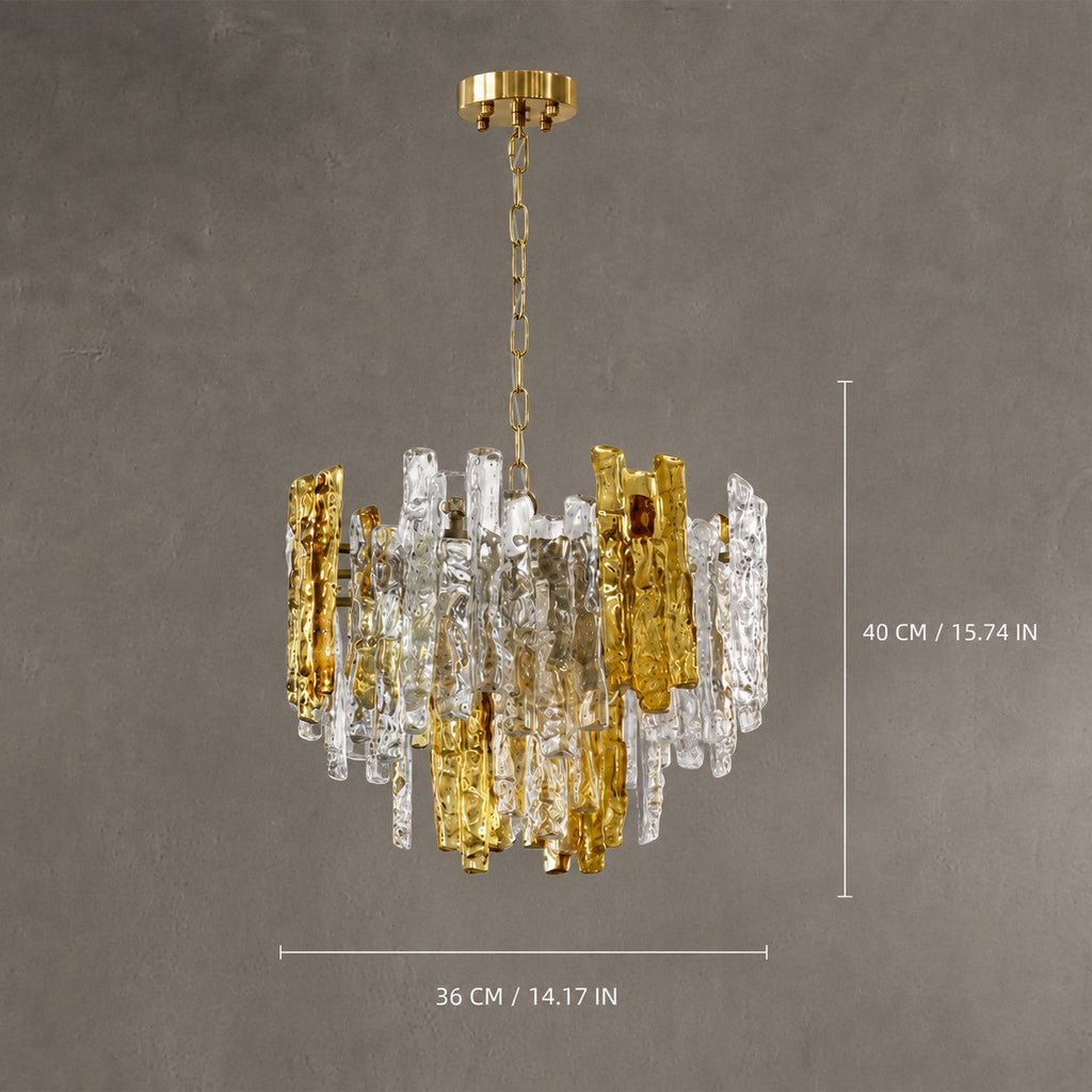 Glacier Ember Pendant Light Artisan Murano Style