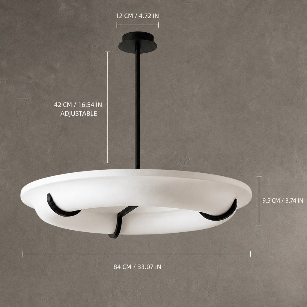 Chandelier Halo Drift Ring Plaster LED