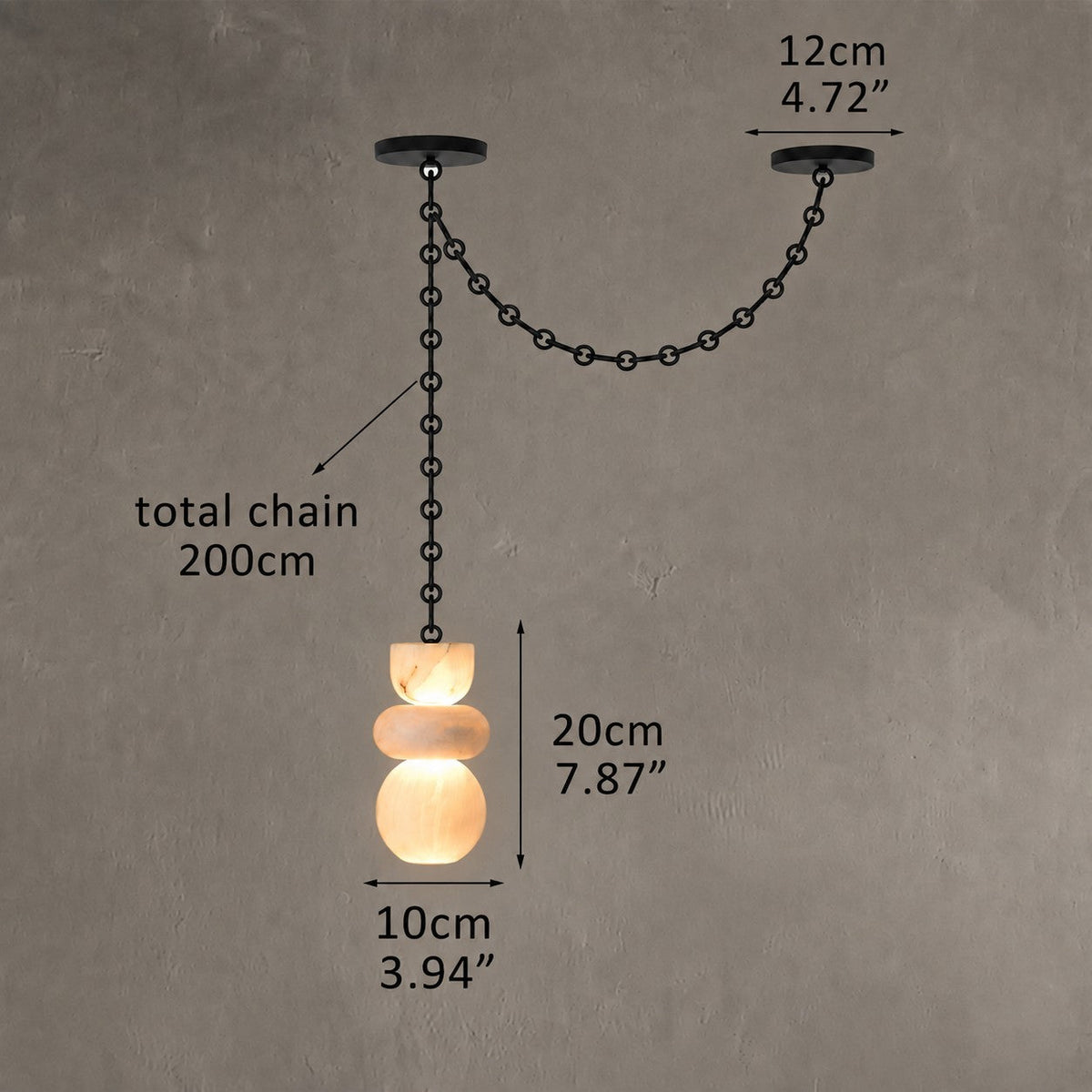 Chandelier Marble Swag Pendant