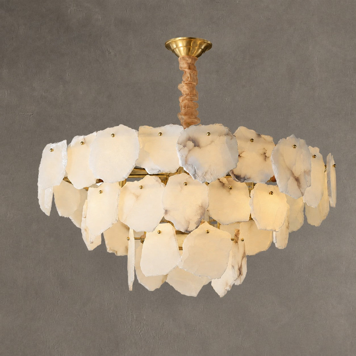 Celestara Living Room Chandelier Spanish Alabaster French Art Deco