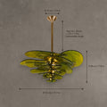 Petal Cascade  Living Room & Dining Room Chandelier  Artisan Murano Style