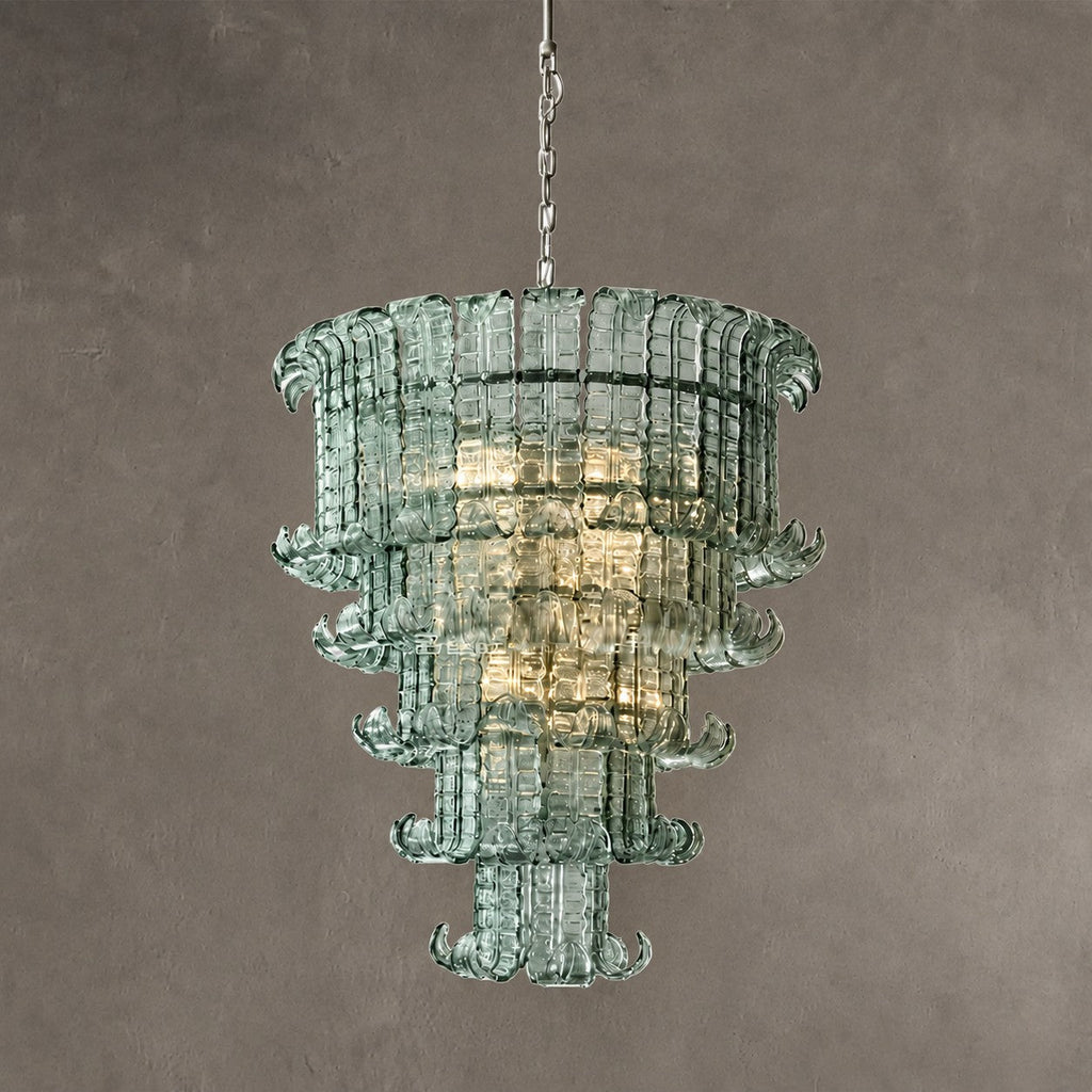 Tiered Chandelier  Murano-Style Glass