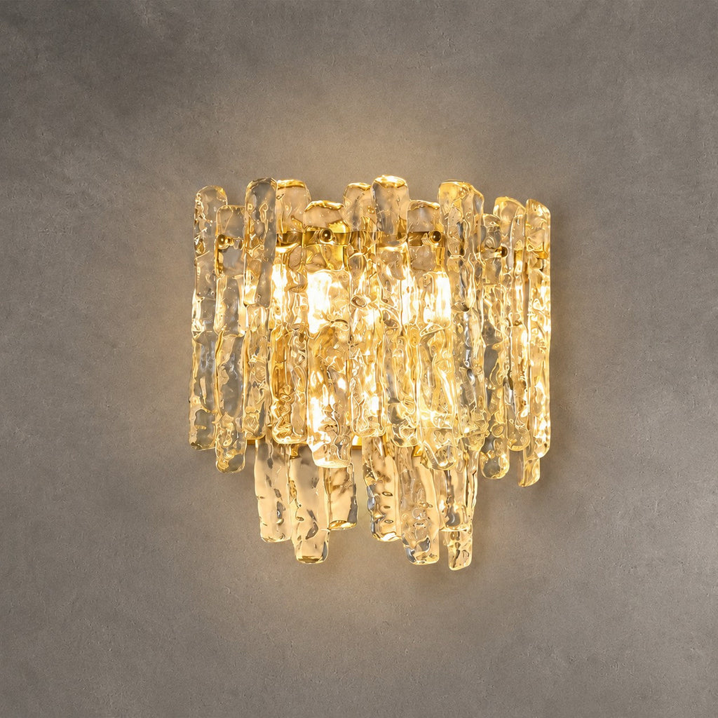 Wall Sconce  Murano-Style Textured Glass