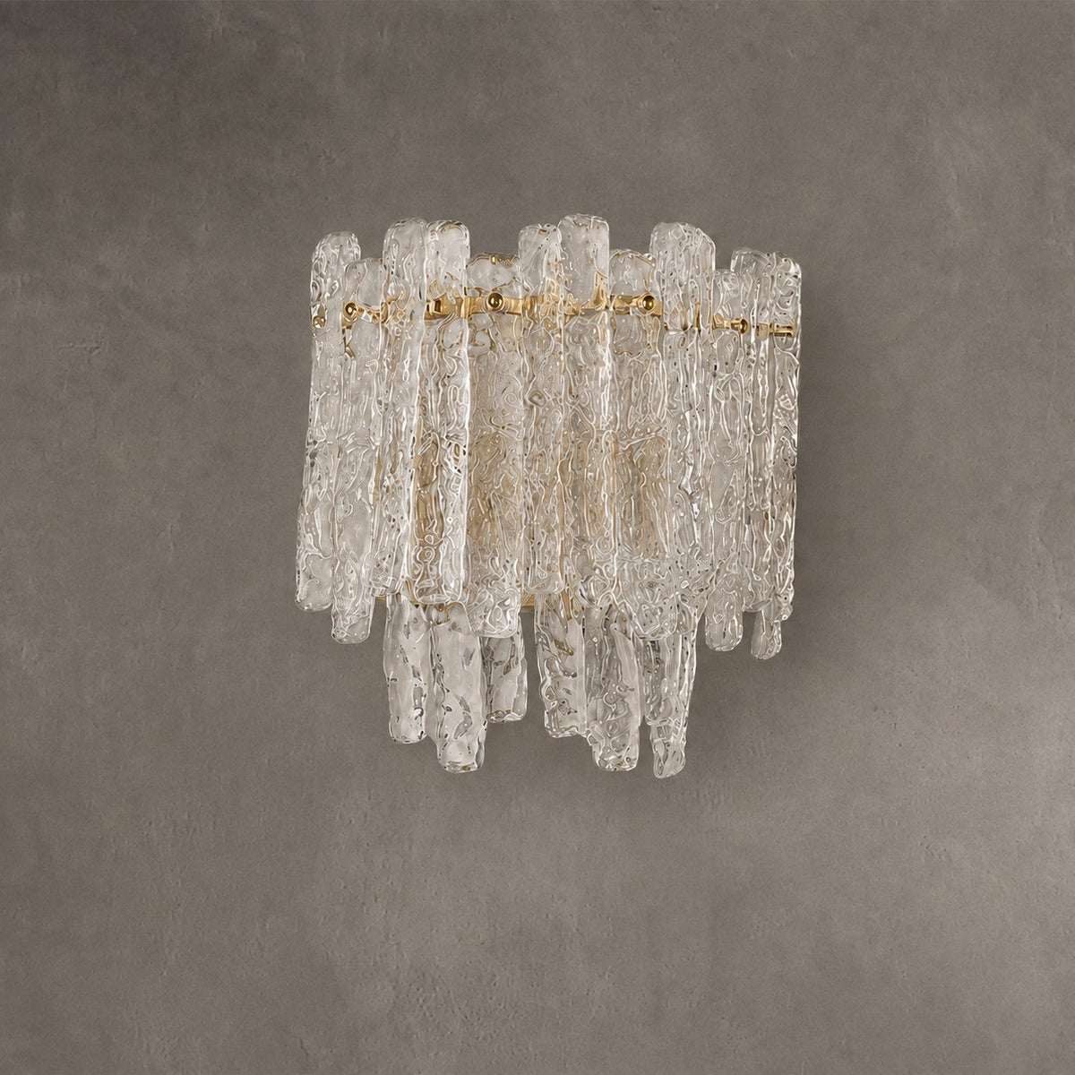 Wall Sconce  Murano-Style Textured Glass