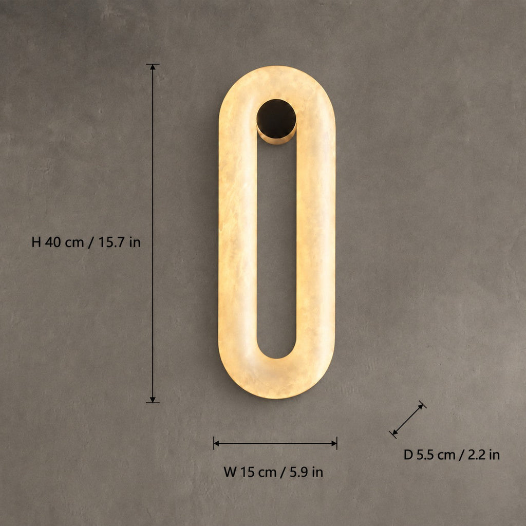 Valora  Living Room Wall Sconce Spanish Alabaster Minimalist