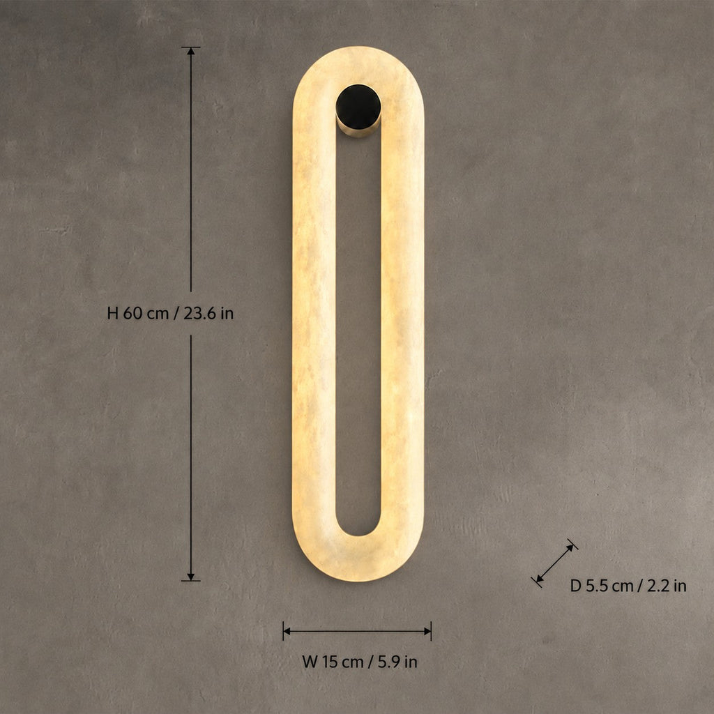 Valora  Living Room Wall Sconce Spanish Alabaster Minimalist