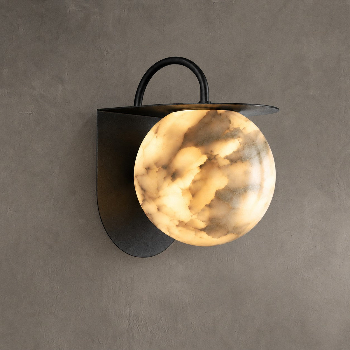 Novera  Living Room Wall Sconce  Spanish Alabaster Contemporary