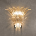 Wall Sconce Two-Tier Glass Leaf Style