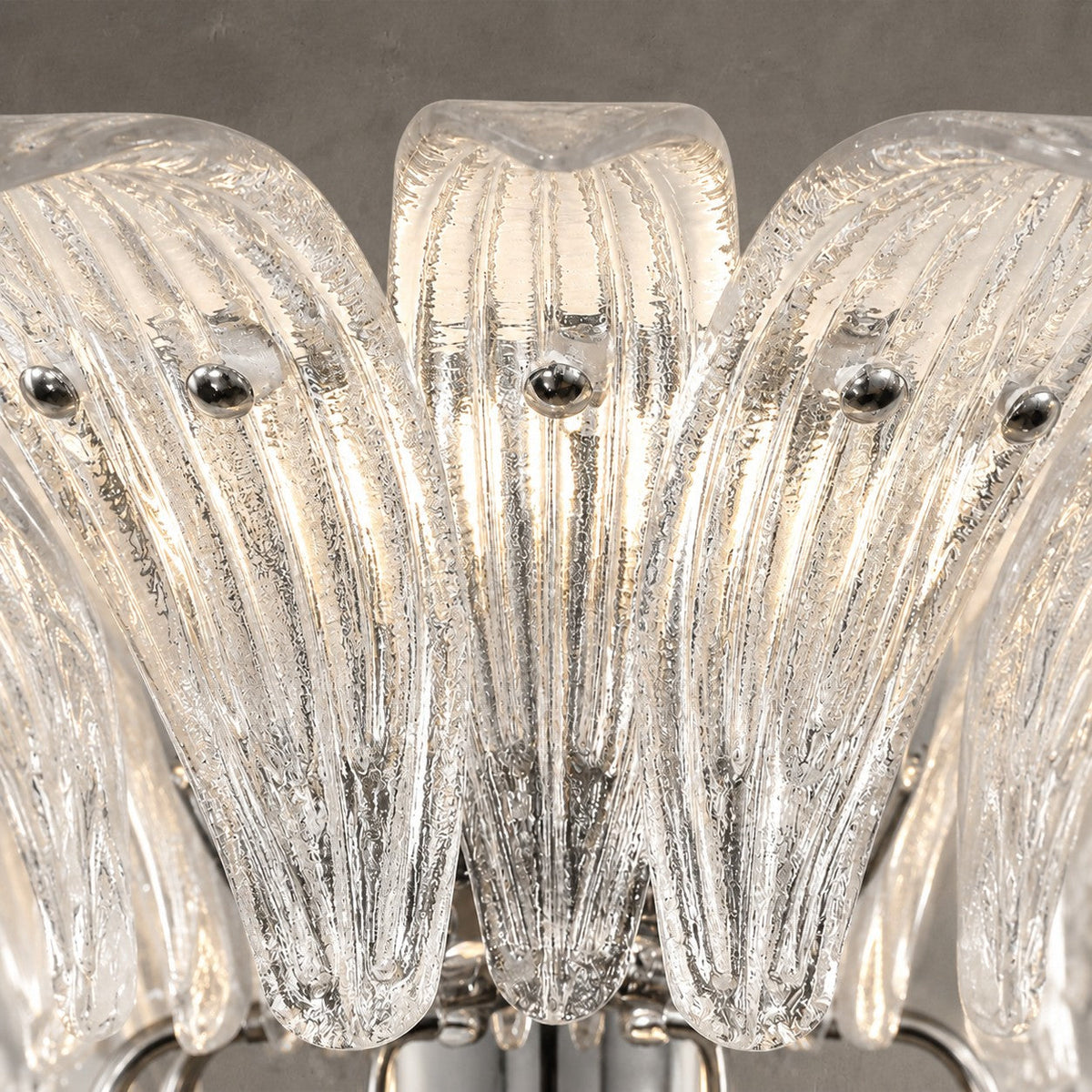 Wall Sconce Two-Tier Glass Leaf Style
