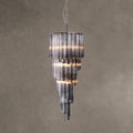 Chandelier  Lucente Noir Spiral Grey Glass Nickel