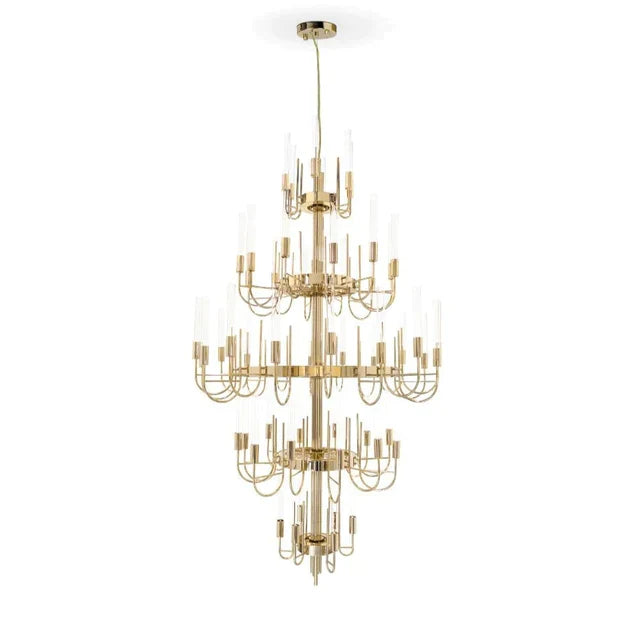 Luxury 5-Tier Crystal Rods  Luxury Gala Chandelier