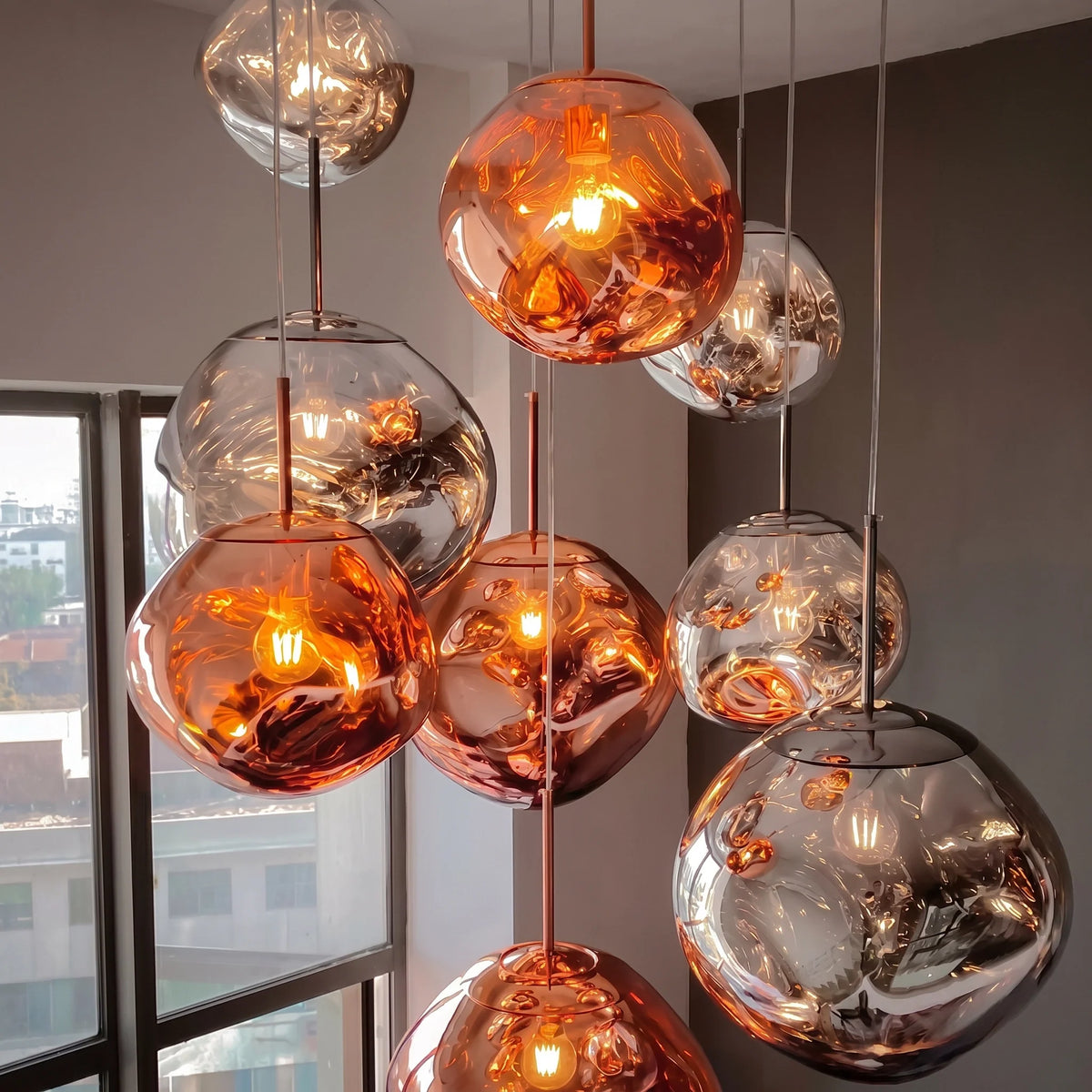 Modern Rock Glass Special Shape Pendant Lighting