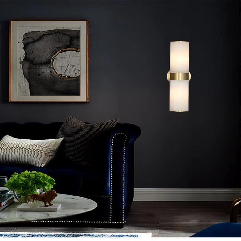 Althea Modern Sutton Linear Alabaster Wall Sconce, Wall Lamp For Living Room, Bathroom